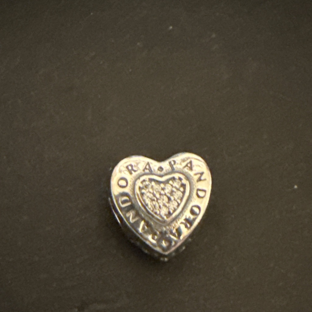 Pandora Silver Heart-Shaped Charm 31$